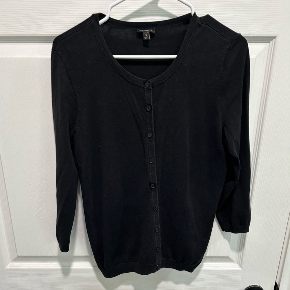 Talbots business casual cardigan. Size small. Black.